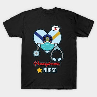 Pennsylvania Nurse - Love RN LPN CNA State Nursing Gift T-Shirt